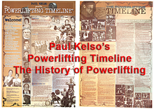 Load image into Gallery viewer, Powerlifting Timeline-Inzer Advance Designs, Powerlifting History diptych poster for powerlifting gym and workout inspiration