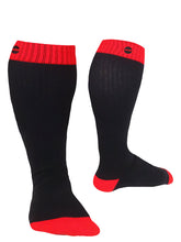 Load image into Gallery viewer, Inzer Crew Socks, black and red