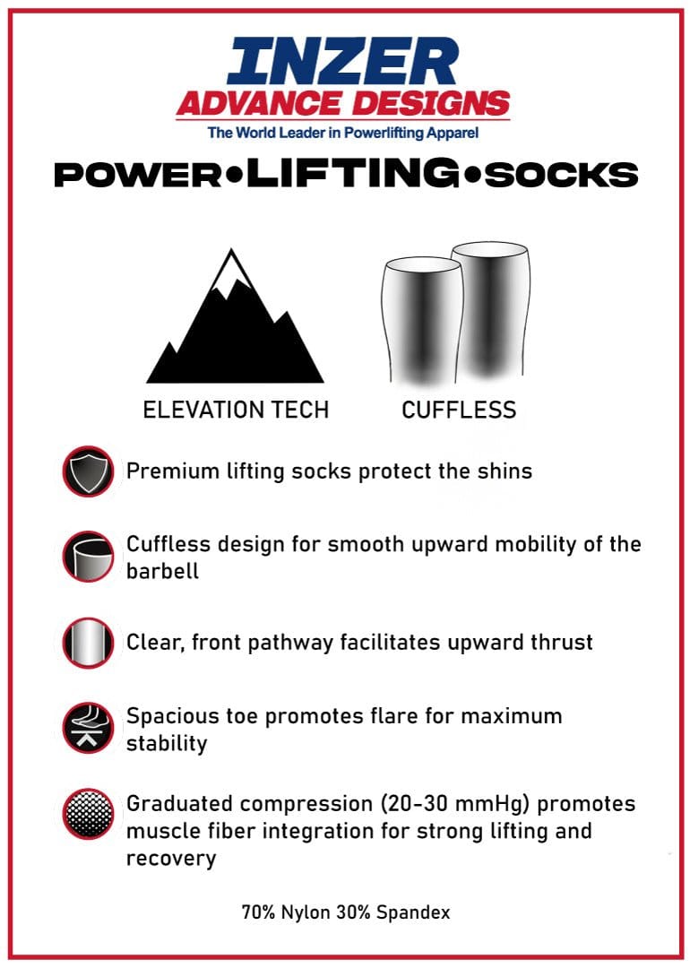 Power Deadlift Compression Socks V - Inzer Advance Designs