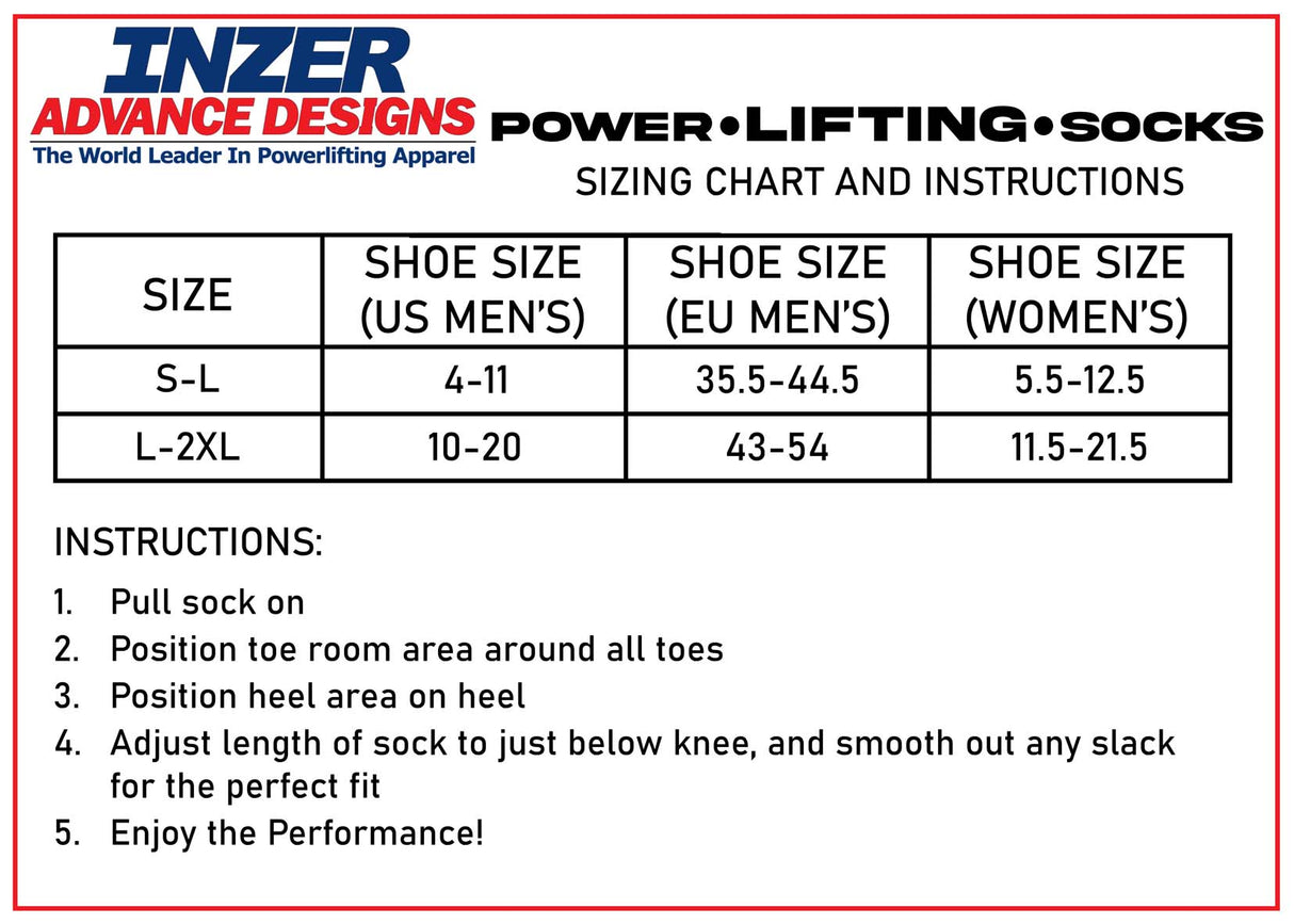 Power Deadlift Compression Socks - Inzer Advance Designs