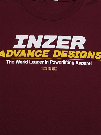 Inzer Logo Maroon T Shirt - Inzer Advance Designs