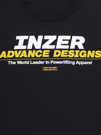 Inzer Logo Black T Shirt-Inzer Advance Designs, The World Leader In Powerlifting Apparel And Powerlifting Gear