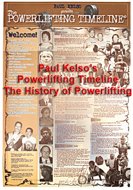 Powerlifting Timeline-Inzer Advance Designs, Powerlifting History poster for gym and powerlifting workout area