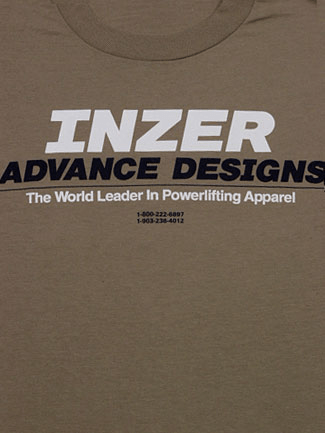 Inzer Logo Khaki T Shirt - Inzer Advance Designs