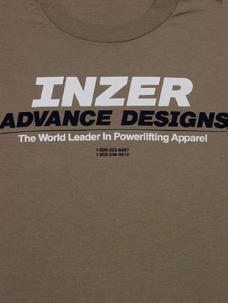 Inzer Logo Khaki T Shirt-Inzer Advance Designs
