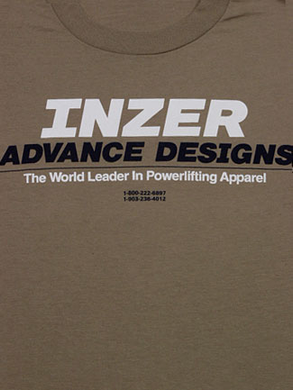 Inzer Logo Khaki T Shirt-Inzer Advance Designs