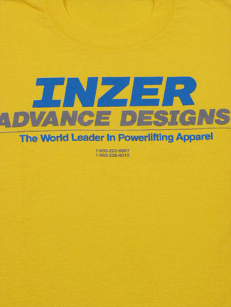 Inzer Logo Yellow T Shirt - Inzer Advance Designs