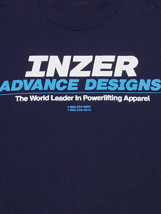 Inzer Logo Navy Blue T Shirt - Inzer Advance Designs