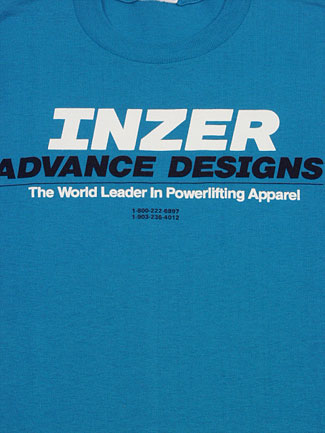 Inzer Logo California Blue T Shirt-Inzer Advance Designs, The World Leader In Powerlifting Apparel And Powerlifting Belts